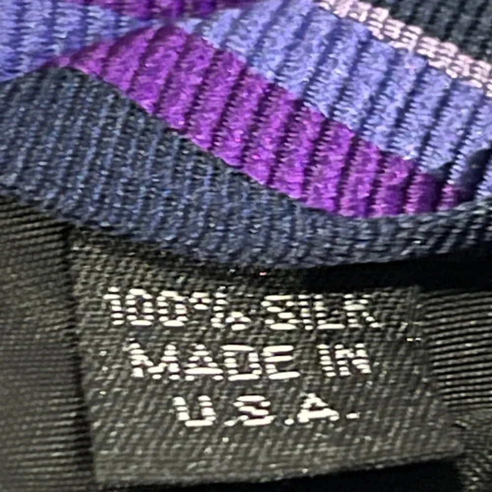 Express Black and Purple Striped Men’s Silk Tie